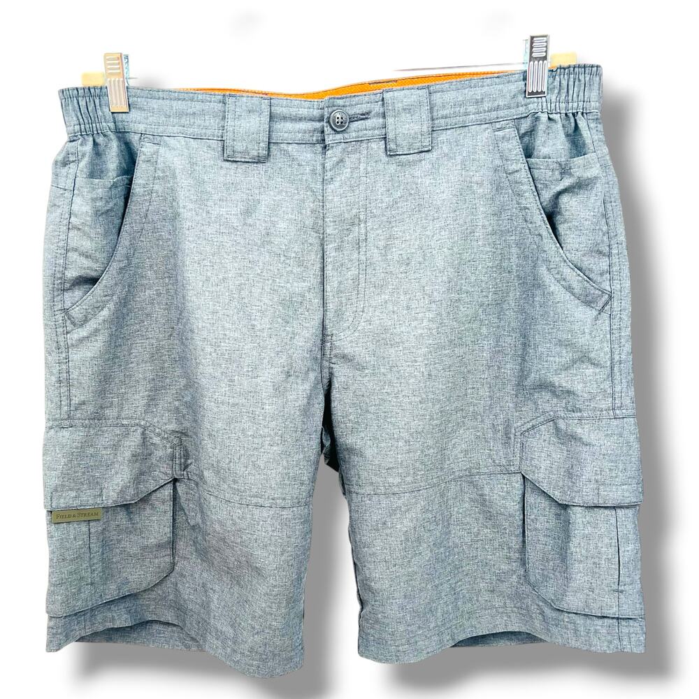 FIELD & STREAM Men's Gray Cargo Shorts L 36- 38 Gorpcore Travel Vacation